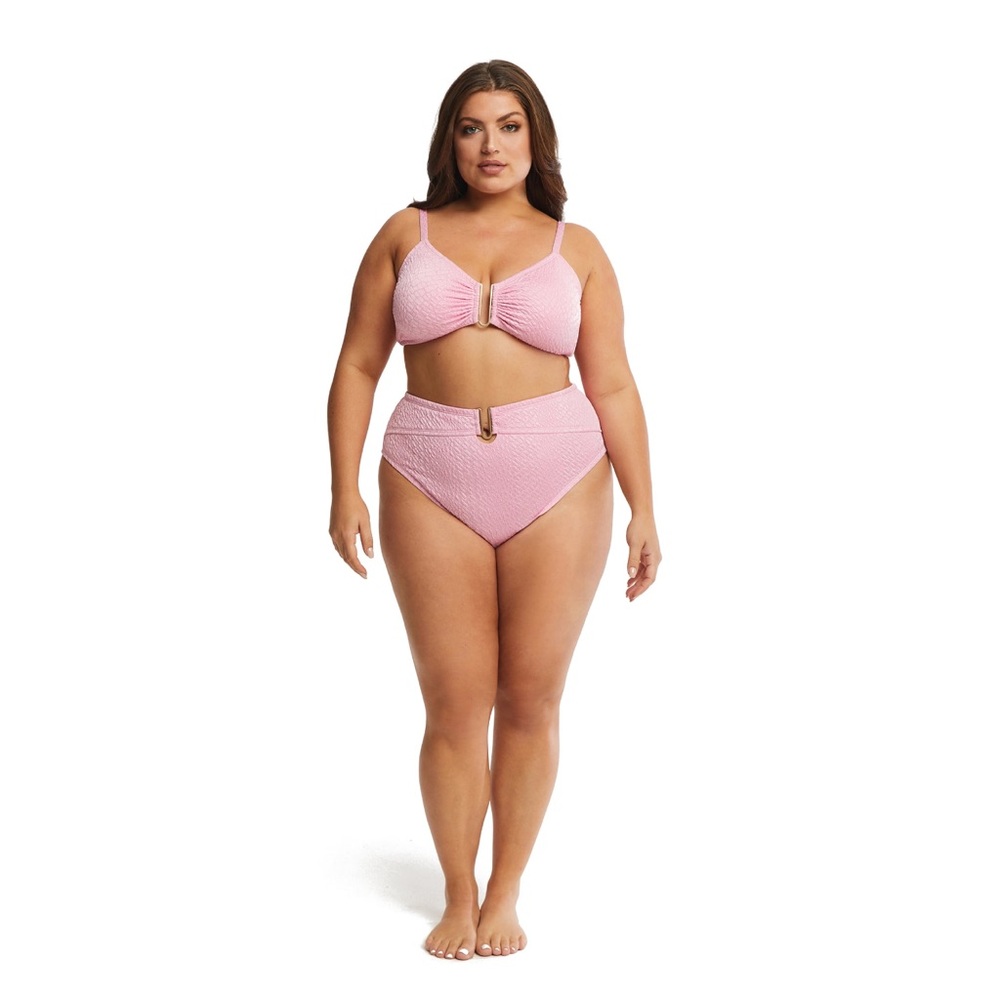 {Plus Size} Time & Tru Women's U-Trim High Waist Bikini Swim Set~ Size 3X (A4)